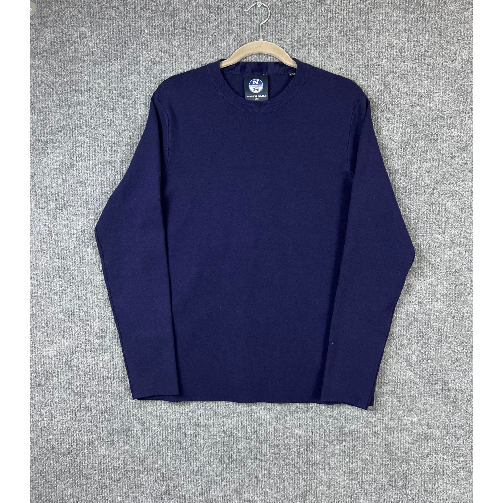 North Sails Sweater Mens Sz M Navy Blue Crew Neck Pullover Nautical Fisherman